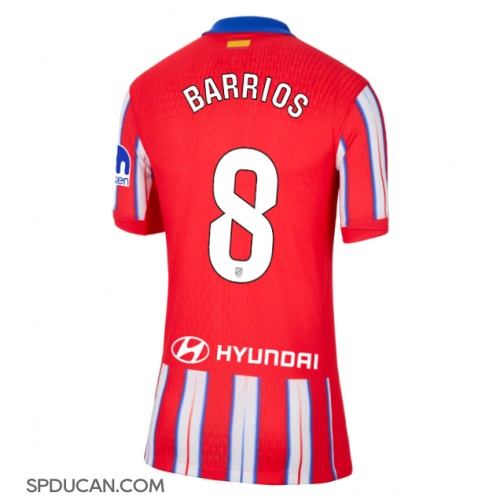 Zenski Nogometni Dres Atletico Madrid Pablo Barrios #8 Domaci 2024-25 Kratak Rukav